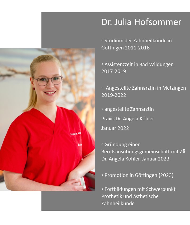 Dr. Julia Hofsommer Zahnärztinnen Eschwege